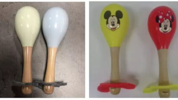 Veiligheidswaarschuwing Houten Muziekshaker (Sambaballen) van Primark